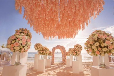 长滩岛花语主题婚礼苏梅岛婚礼拍摄-海外婚礼策划